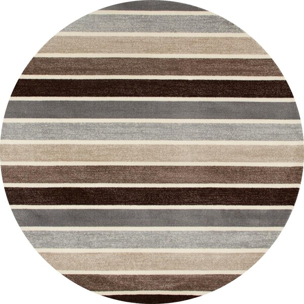 Standalone 5 ft. Troy Collection Mainline Woven Round Area Rug, Brown ST2590112 - main